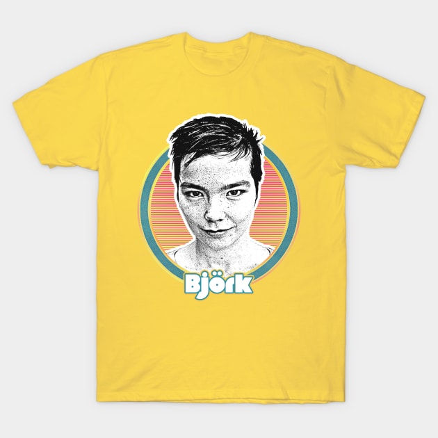 Björk //// Retro Style Fan Art Design T-Shirt by DankFutura